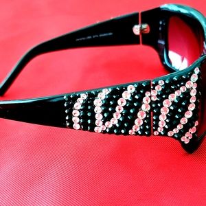 Jimmy Crystal black/clear Swarovski crystal sunglasses